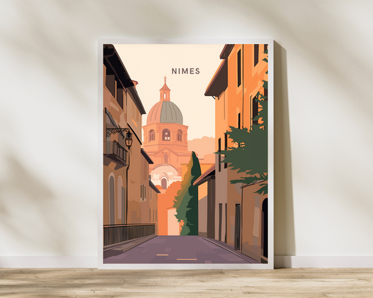 Nimes France Travel Poster Print - Pitchers Design