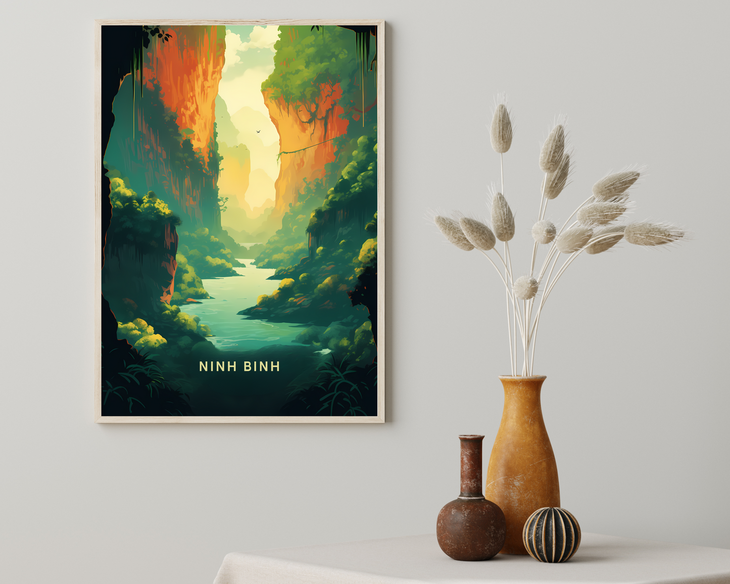 Ninh Binh Vietnam Travel Poster Print - Pitchers Design