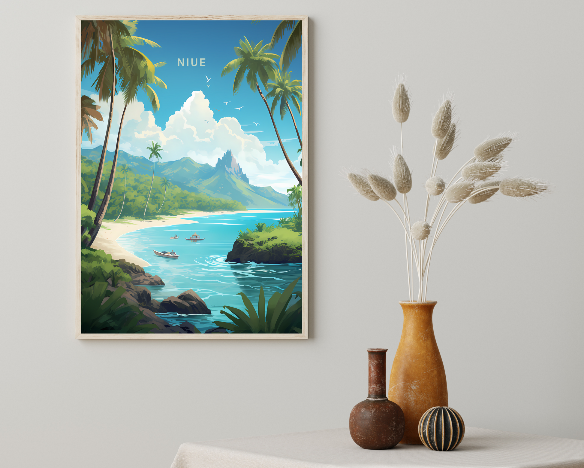 Niue Island Travel Poster Print - Pitchers Design