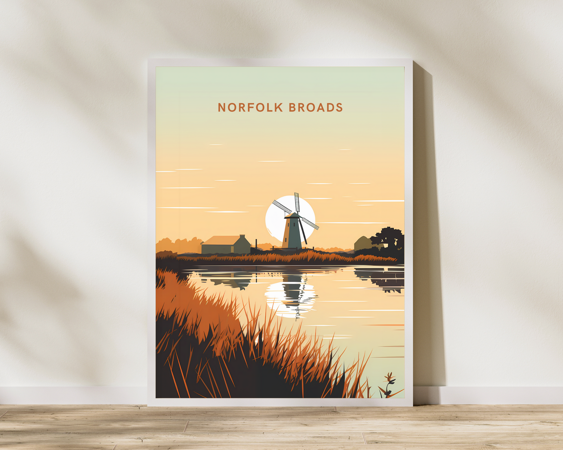 Norfolk Broads England Travel Poster Print - Pitchers Design