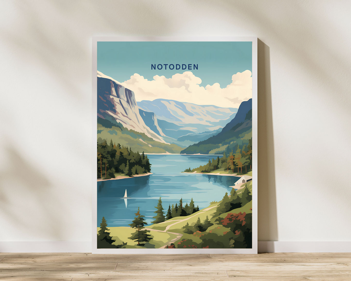 Notodden Norway Travel Poster Print - Pitchers Design