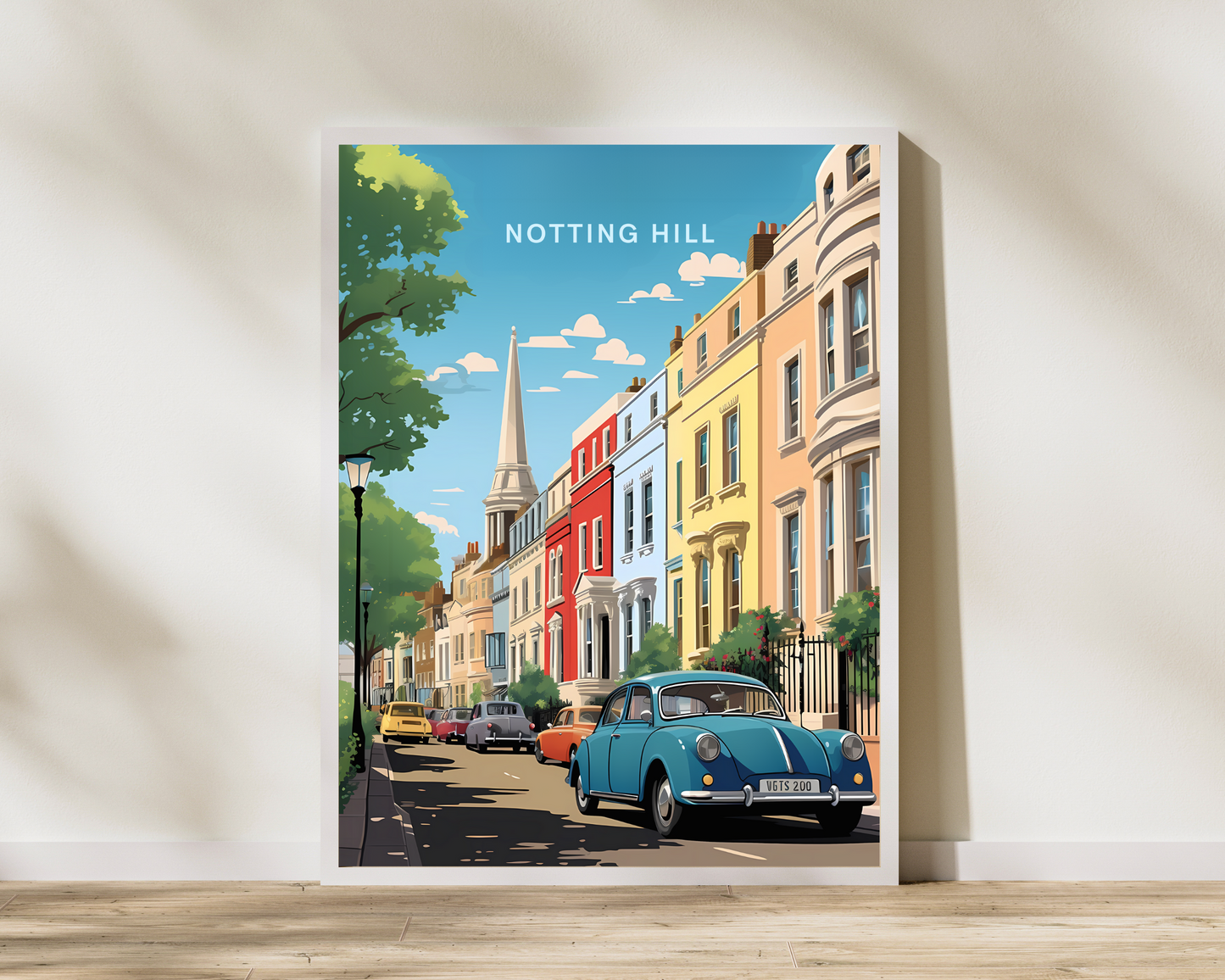 Notting Hill London England Travel Poster Print - Pitchers Design