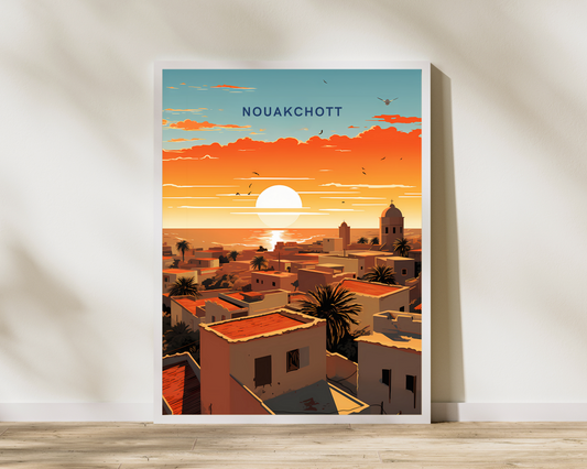 Nouakchott Mauritania Travel Poster Print - Pitchers Design