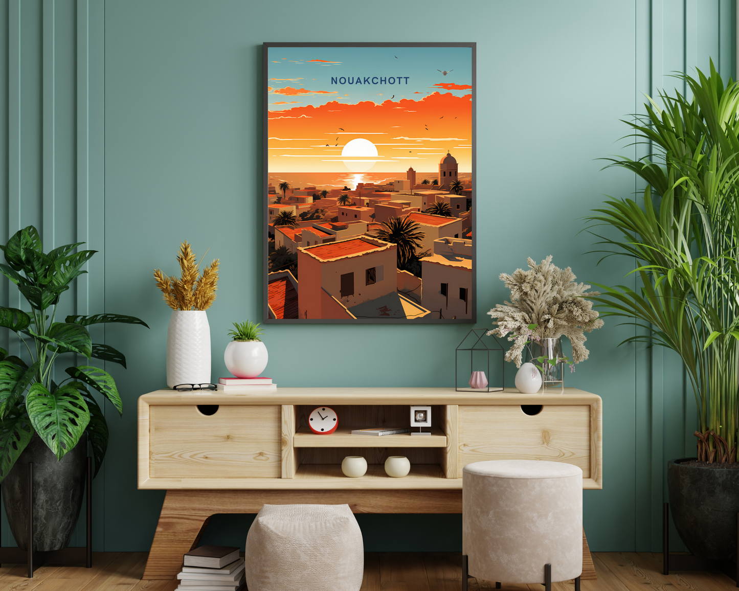 Nouakchott Mauritania Travel Poster Print - Pitchers Design