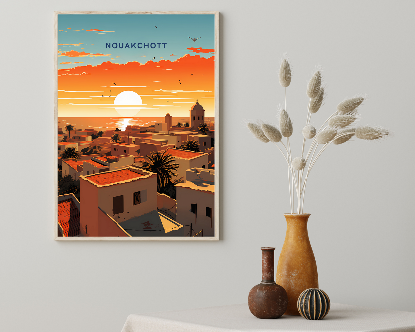 Nouakchott Mauritania Travel Poster Print - Pitchers Design