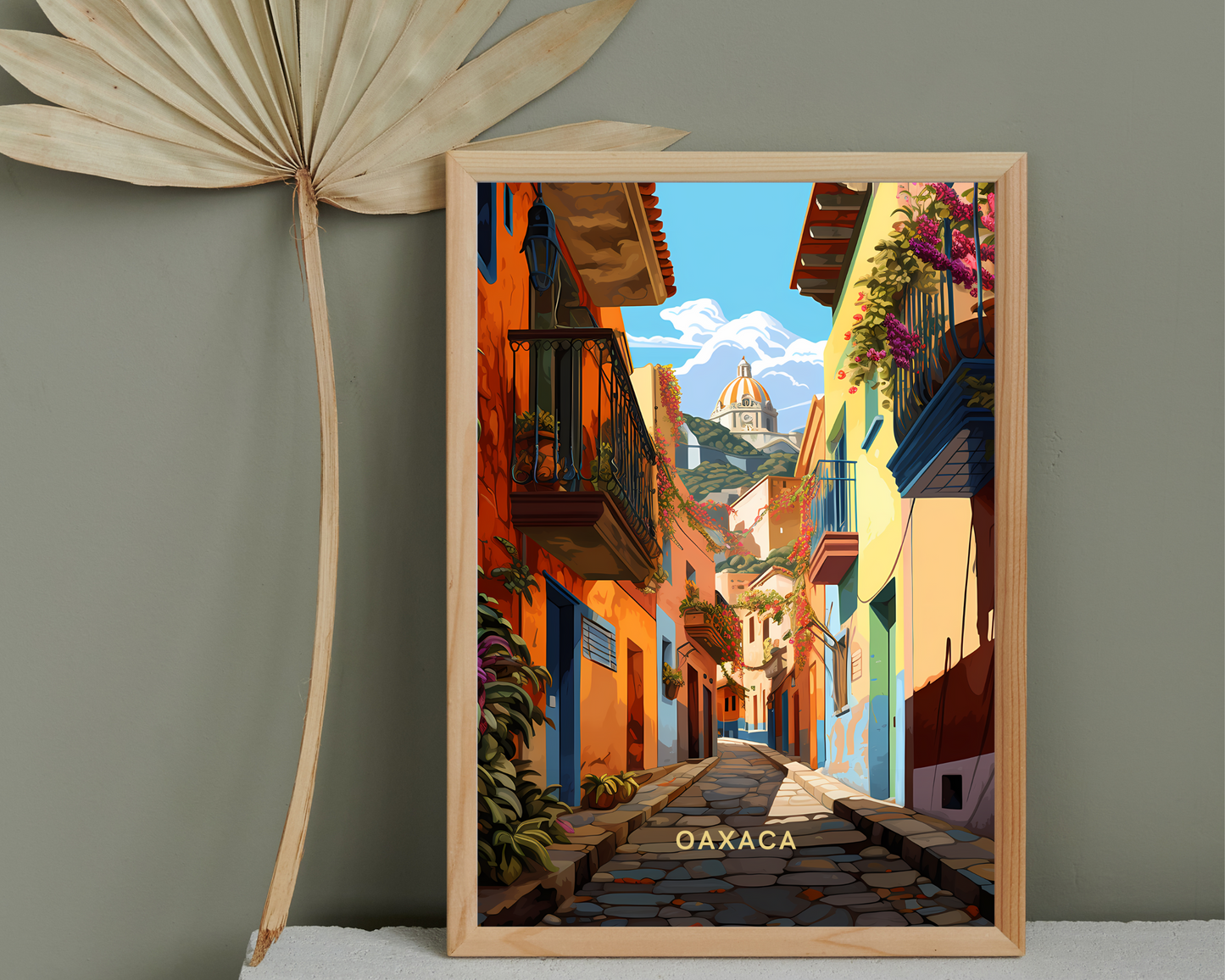 Oaxaca Mexico Travel Poster Print - Pitchers Design