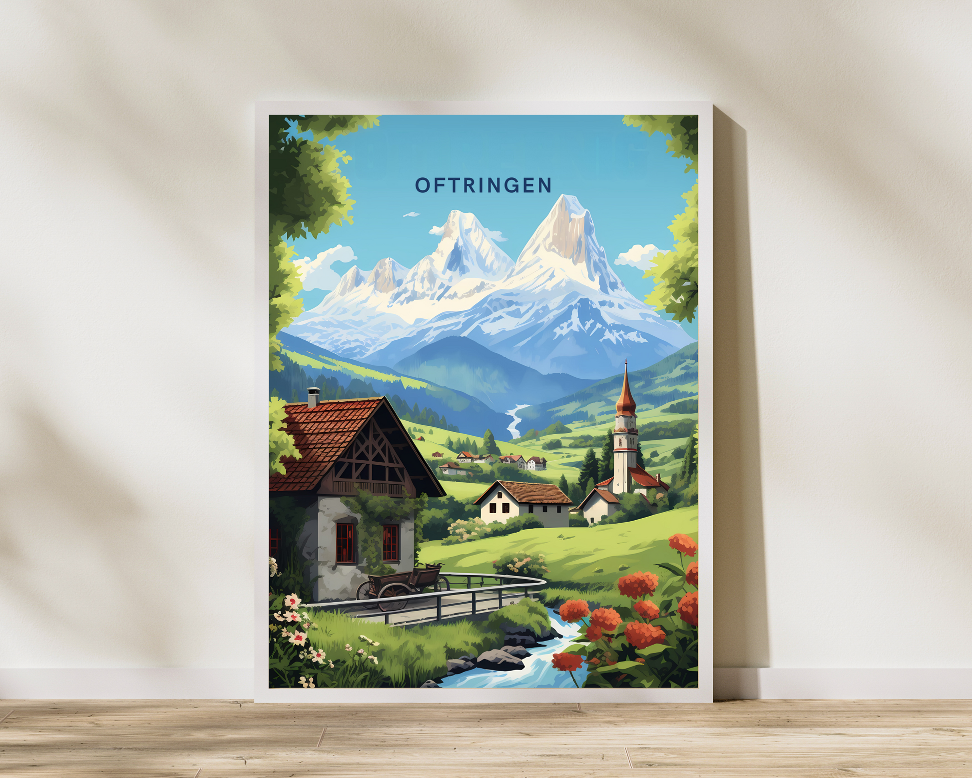 Oftringen Switzerland Travel Poster Print - Pitchers Design