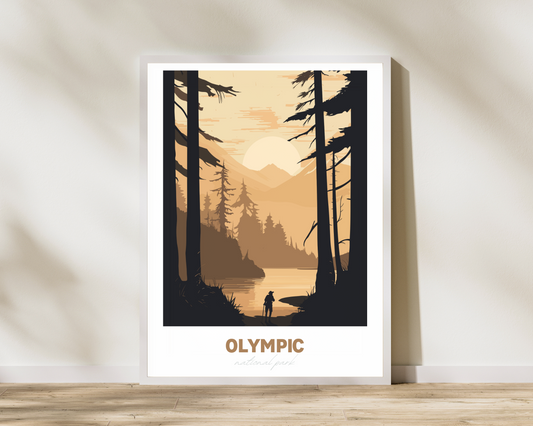 Olympic National Park Travel Poster Print - Pitchers Design