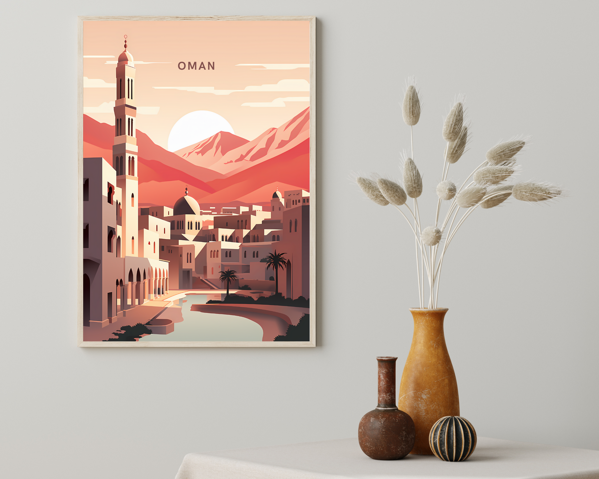 Oman Travel Poster Print - Pitchers Design