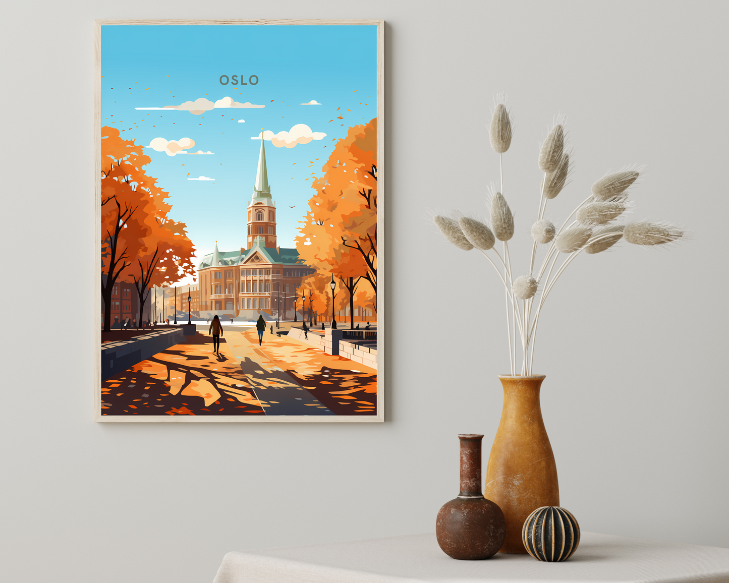 Oslo Norway Travel Poster Print - Pitchers Design