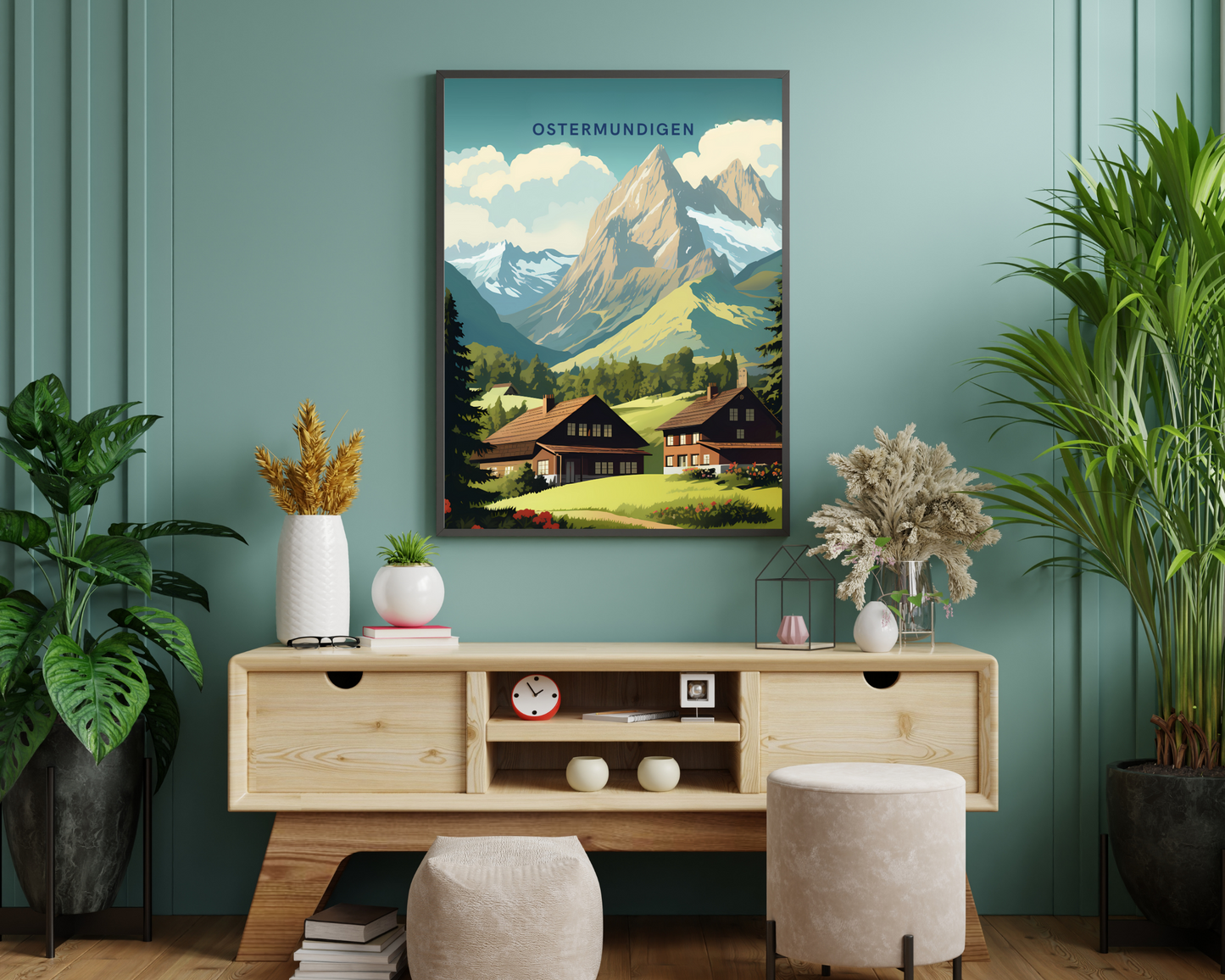 Ostermundigen Switzerland Travel Poster Print - Pitchers Design