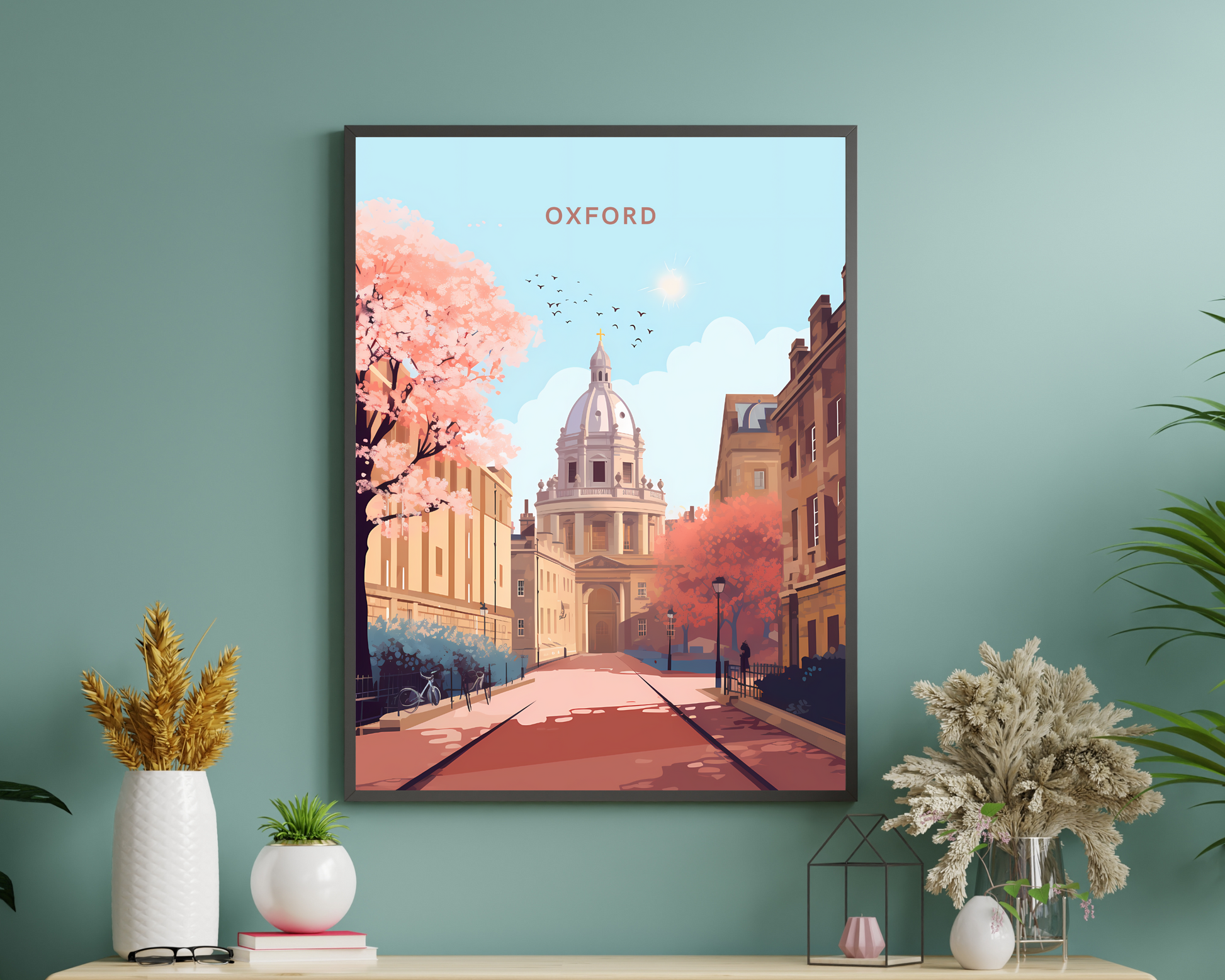 Oxford England Travel Poster Print - Pitchers Design