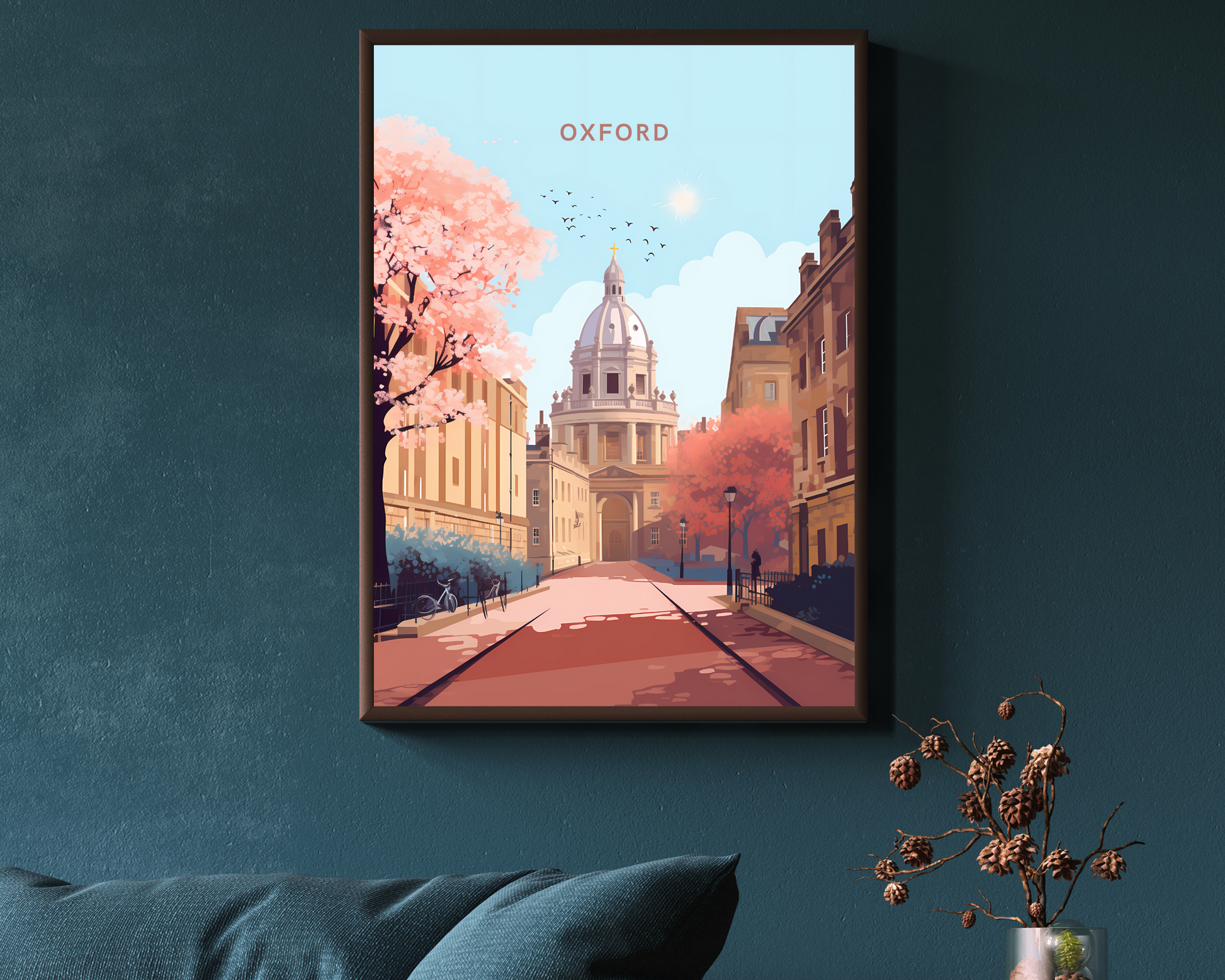 Oxford England Travel Poster Print - Pitchers Design