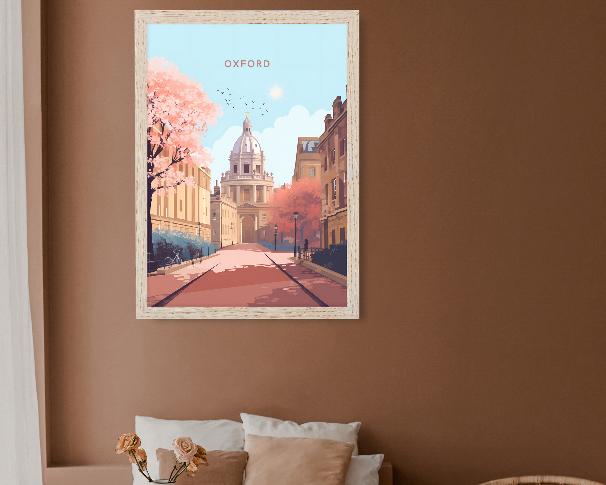 Oxford England Travel Poster Print - Pitchers Design