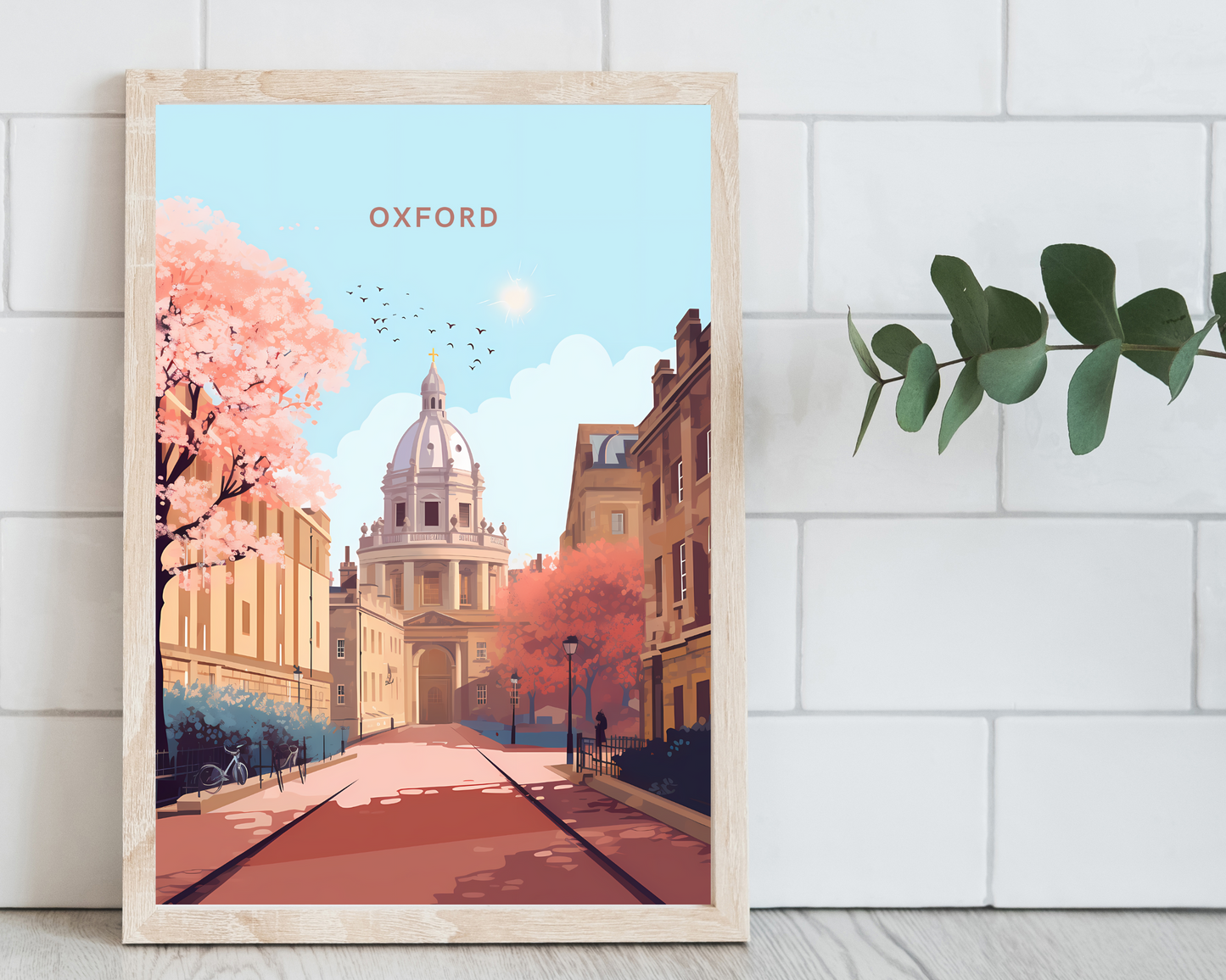 Oxford England Travel Poster Print - Pitchers Design