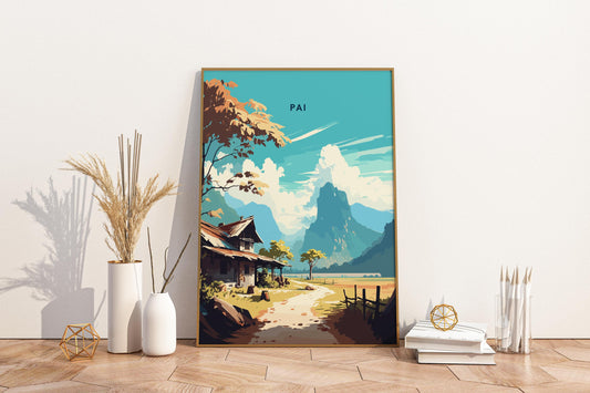 Pai Thailand Travel Print Poster