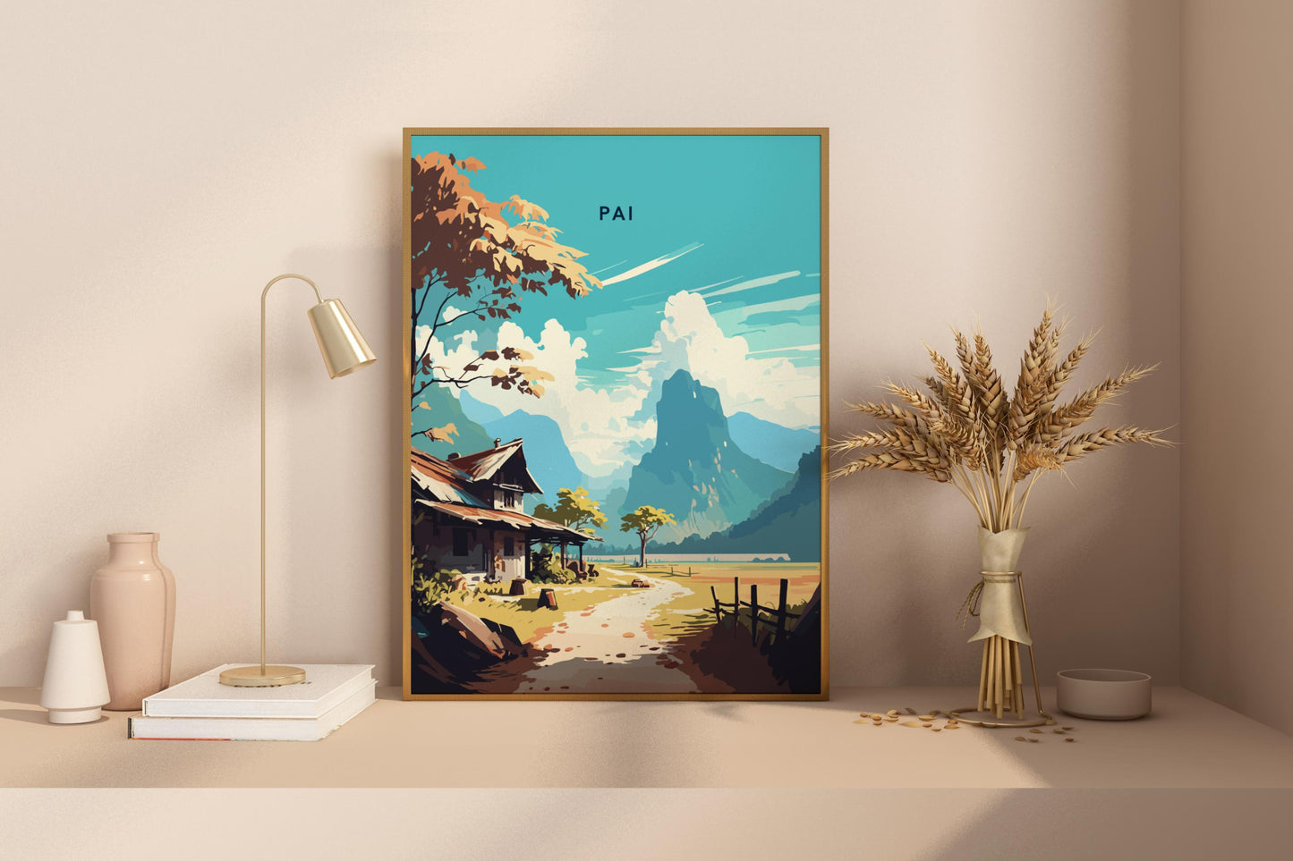 Pai Thailand Reisedruck Poster