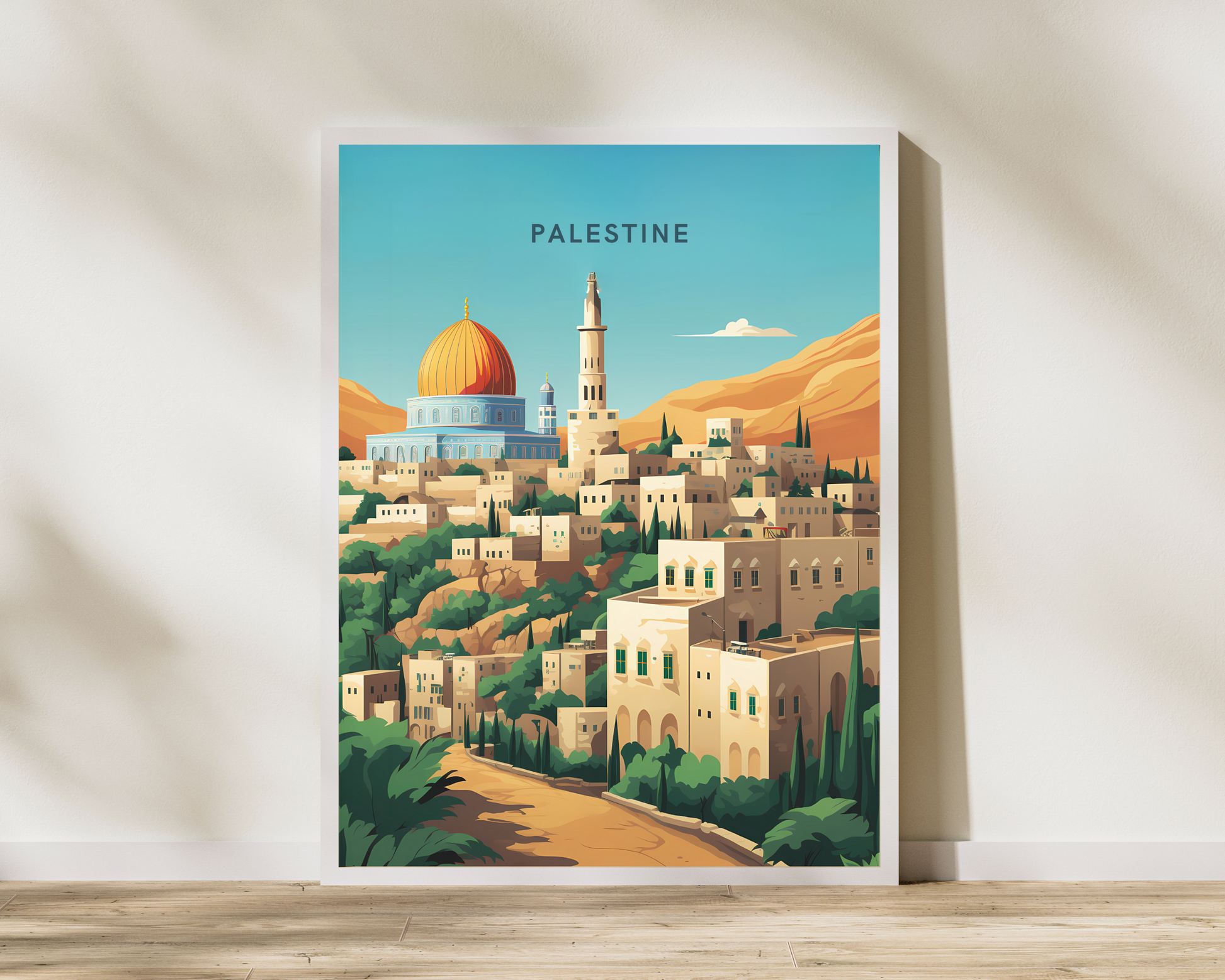 Palestine Travel Poster Print - Pitchers Design