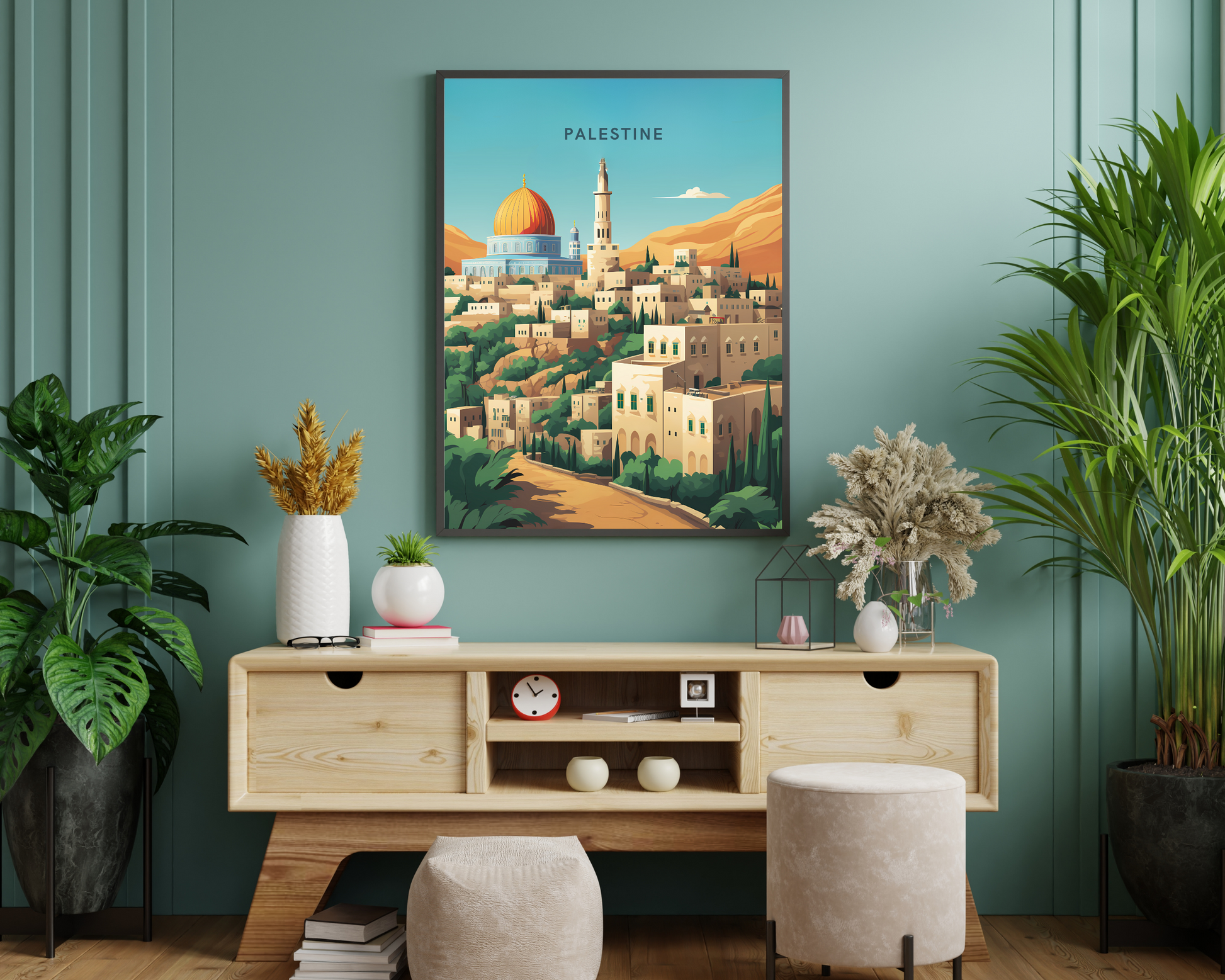 Palestine Travel Poster Print - Pitchers Design