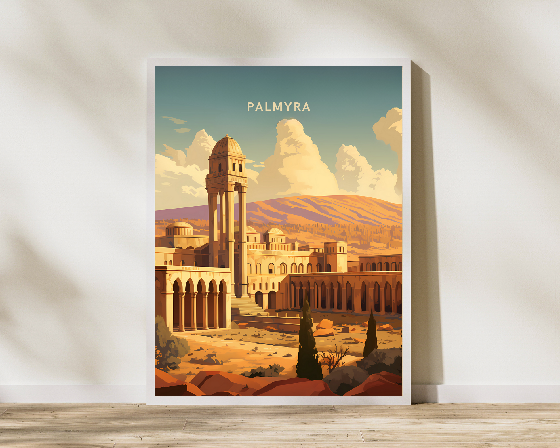 Palmyra Syria Travel Poster Print - Pitchers Design