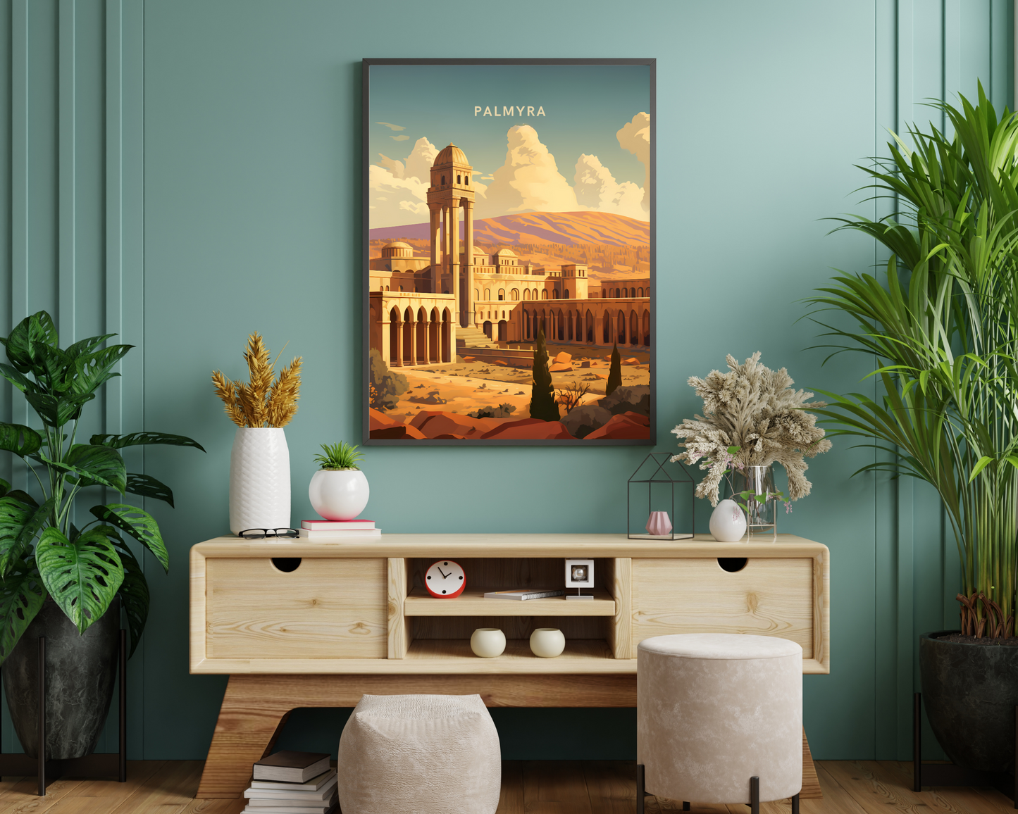 Palmyra Syria Travel Poster Print - Pitchers Design