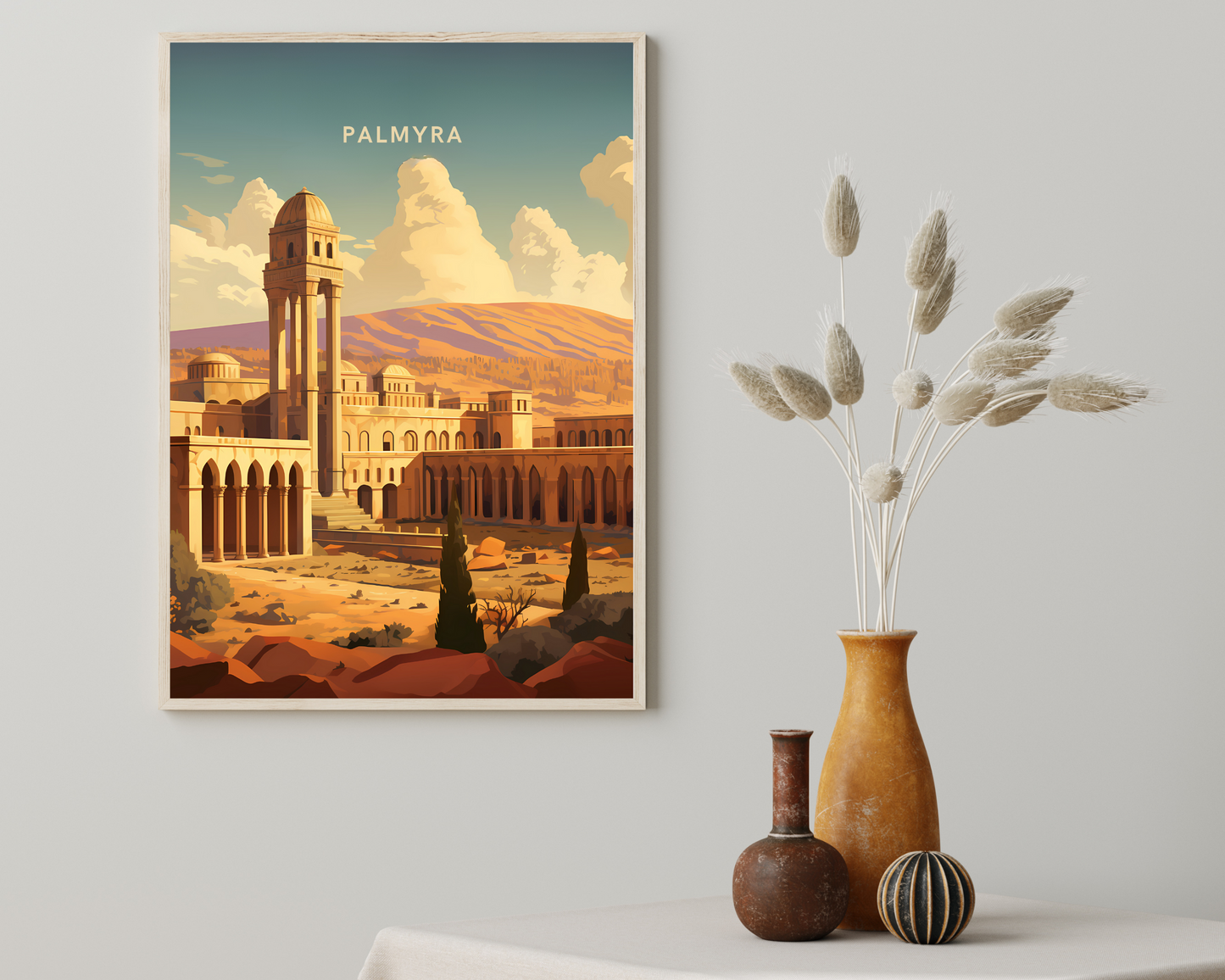 Palmyra Syria Travel Poster Print - Pitchers Design