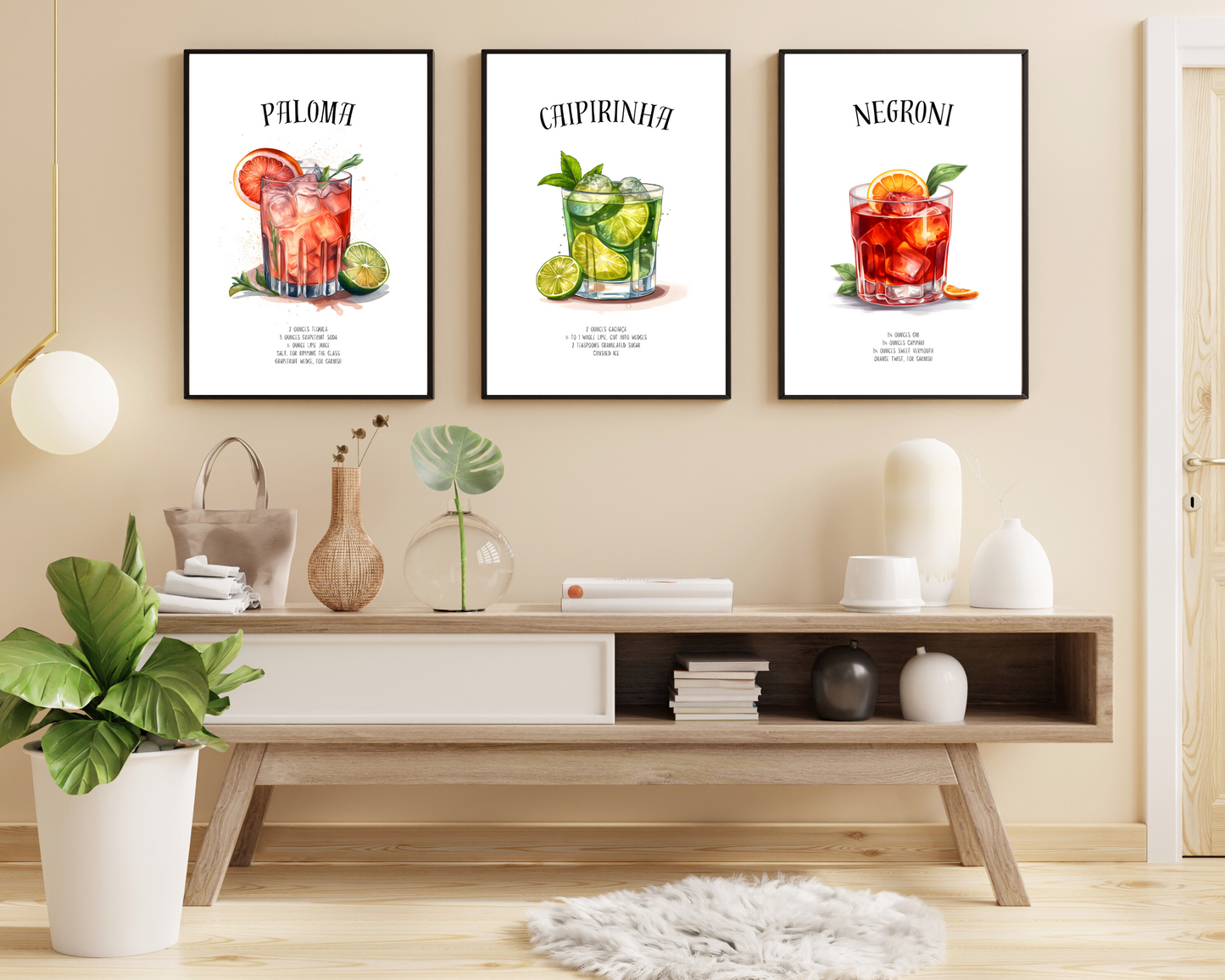 Caipirinha Cocktail Print Poster - Pitchers Design