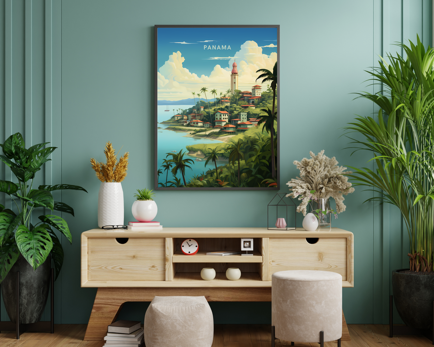 Panama Travel Poster Print - Pitchers Design