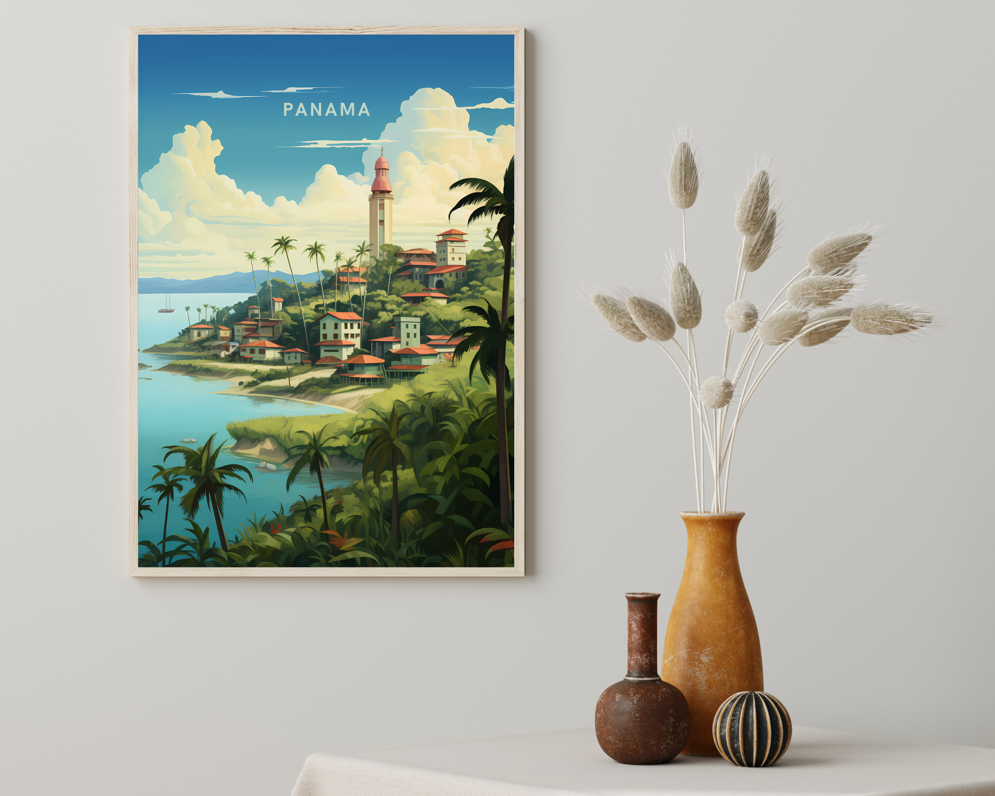 Panama Travel Poster Print - Pitchers Design