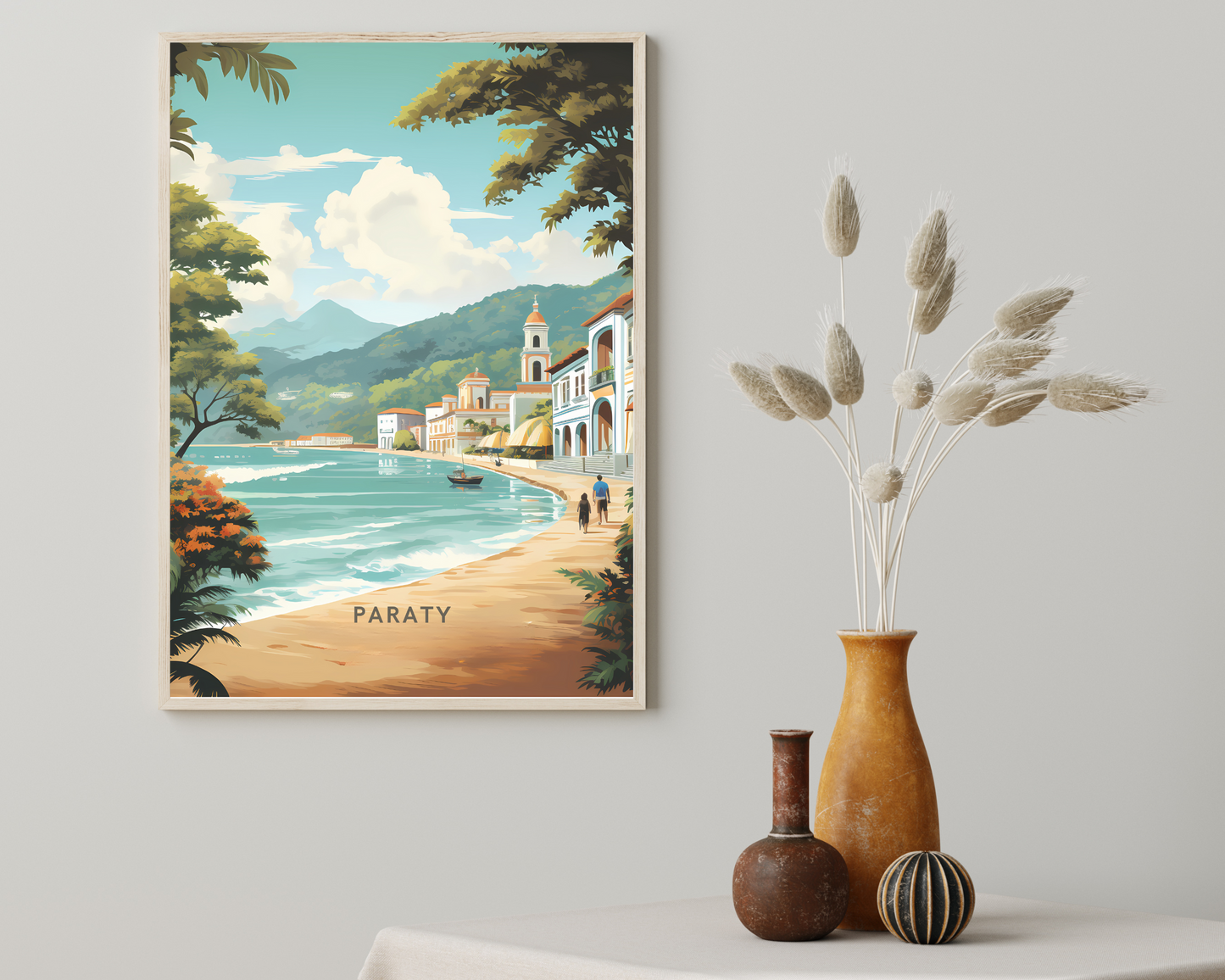 Paraty Brazil Travel Poster Print - Pitchers Design