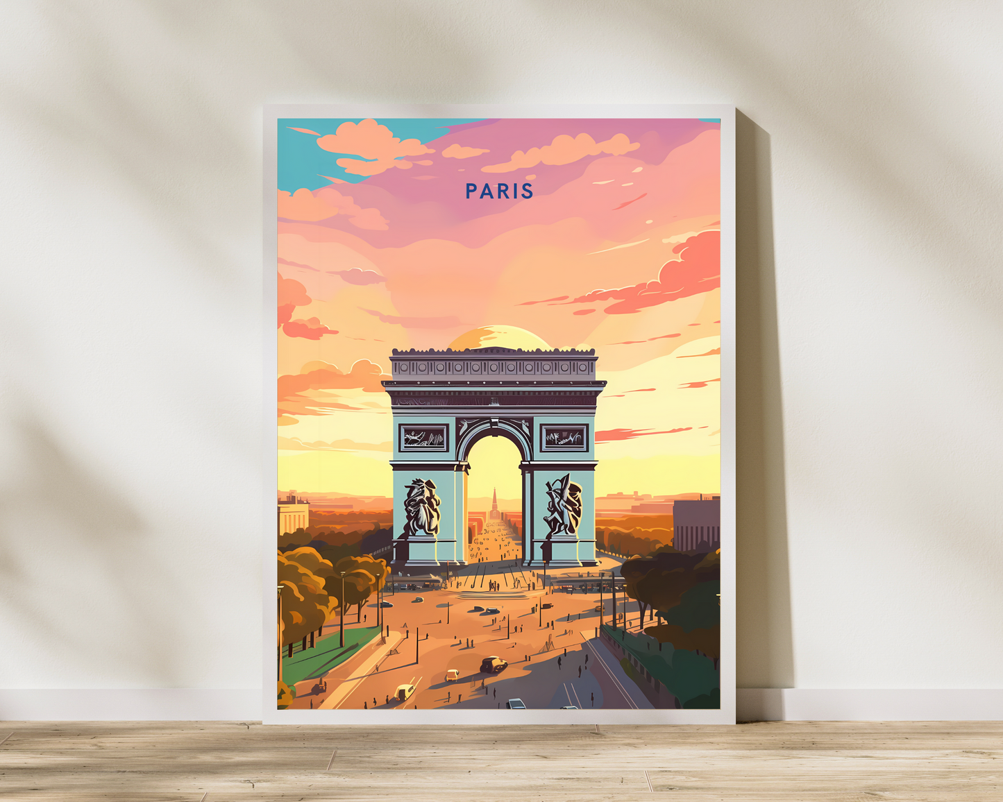 Paris Arc de Triumph France Travel Poster Print - Pitchers Design