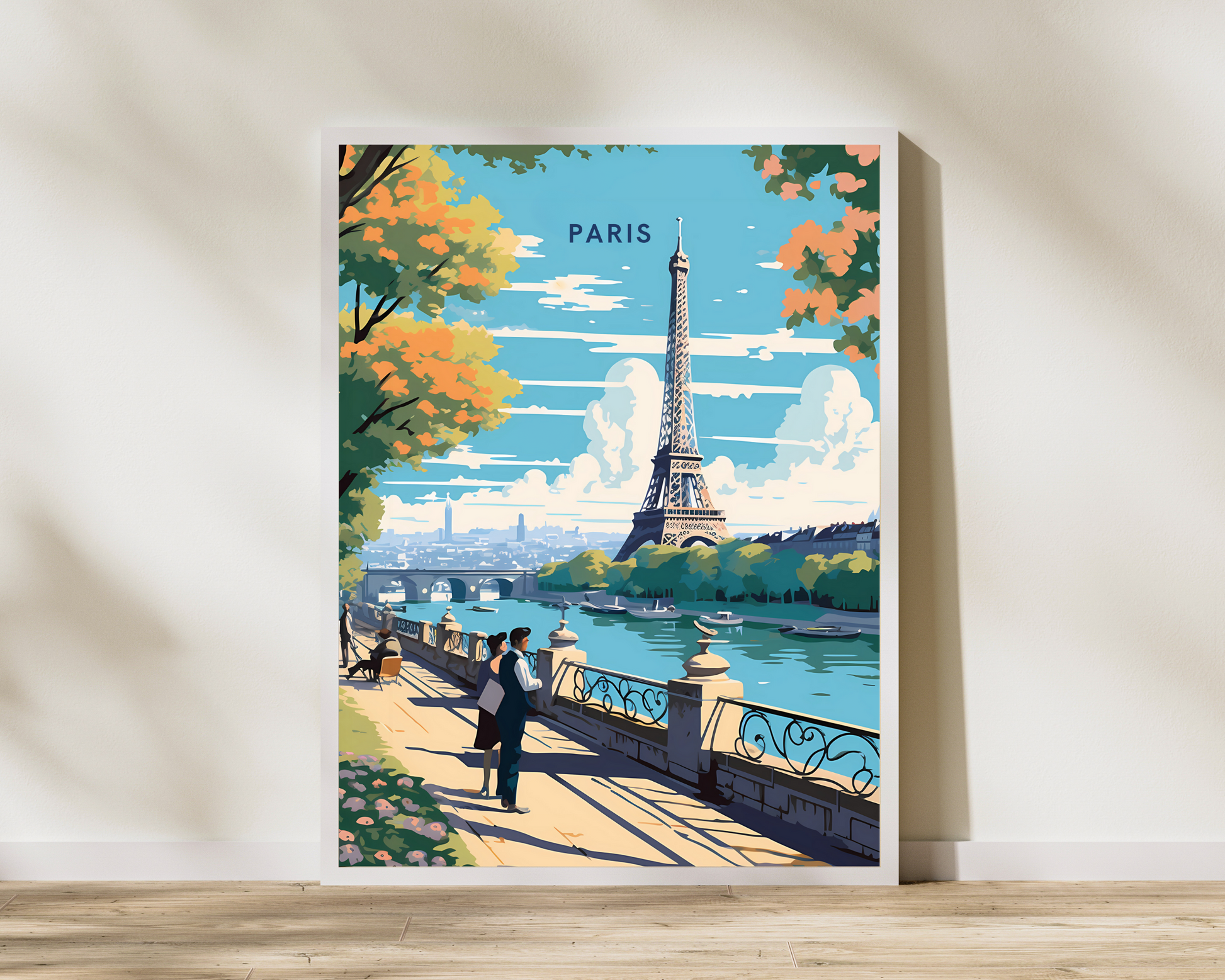 River Seine Paris France Travel Poster Print - Pitchers Design