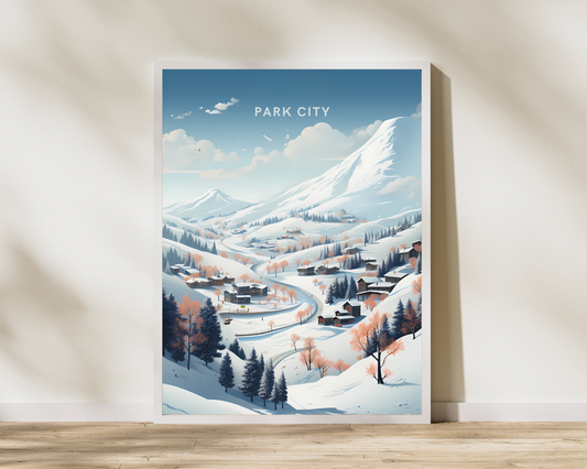 Park City Utah Travel Poster Print - Pitchers Design