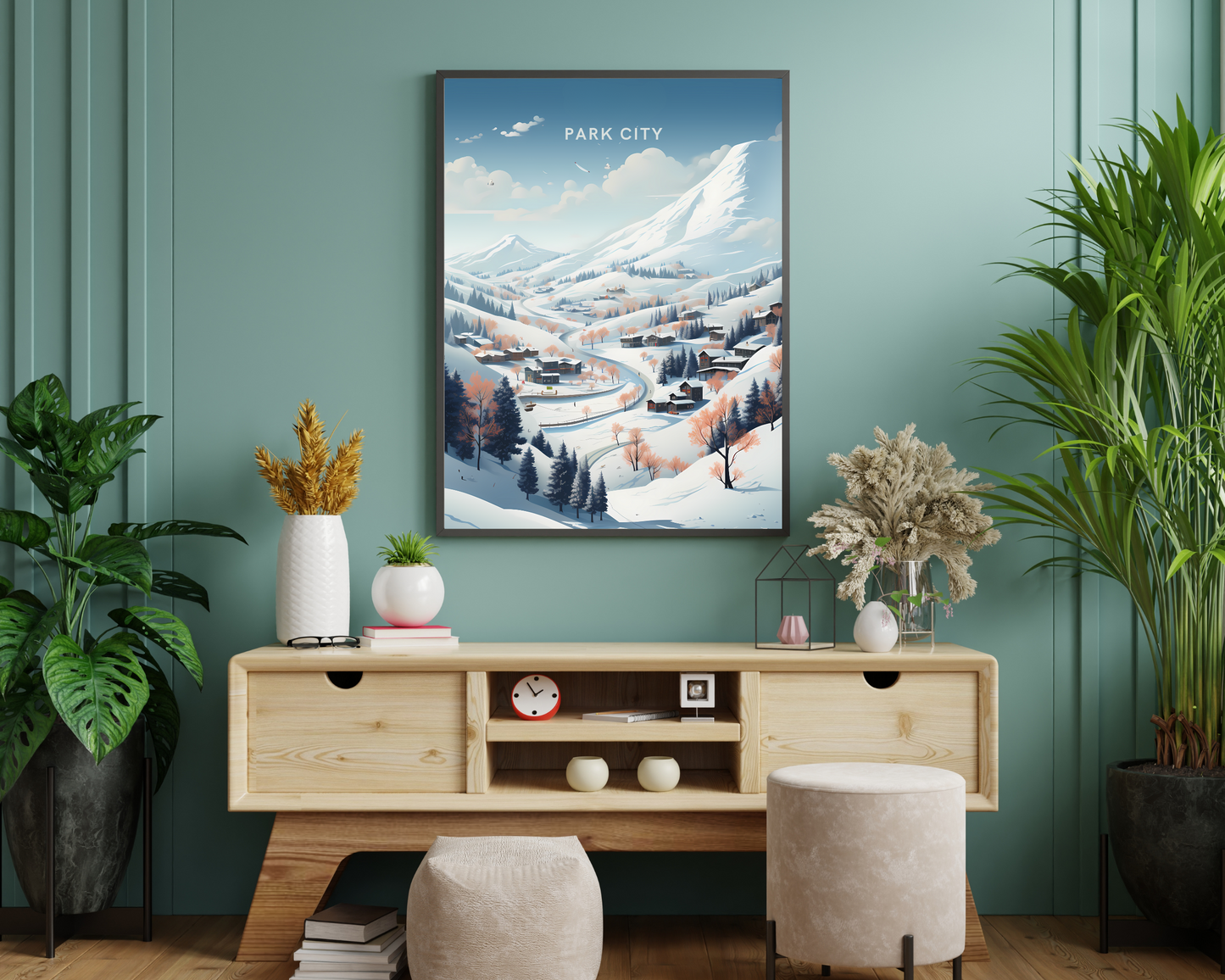 Park City Utah Travel Poster Print - Pitchers Design