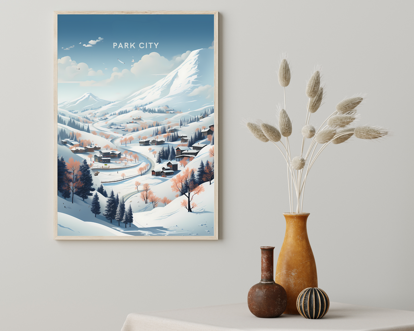 Park City Utah Travel Poster Print - Pitchers Design