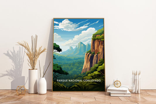 Parque Nacional Corcovado Costa Rica Travel Print Poster