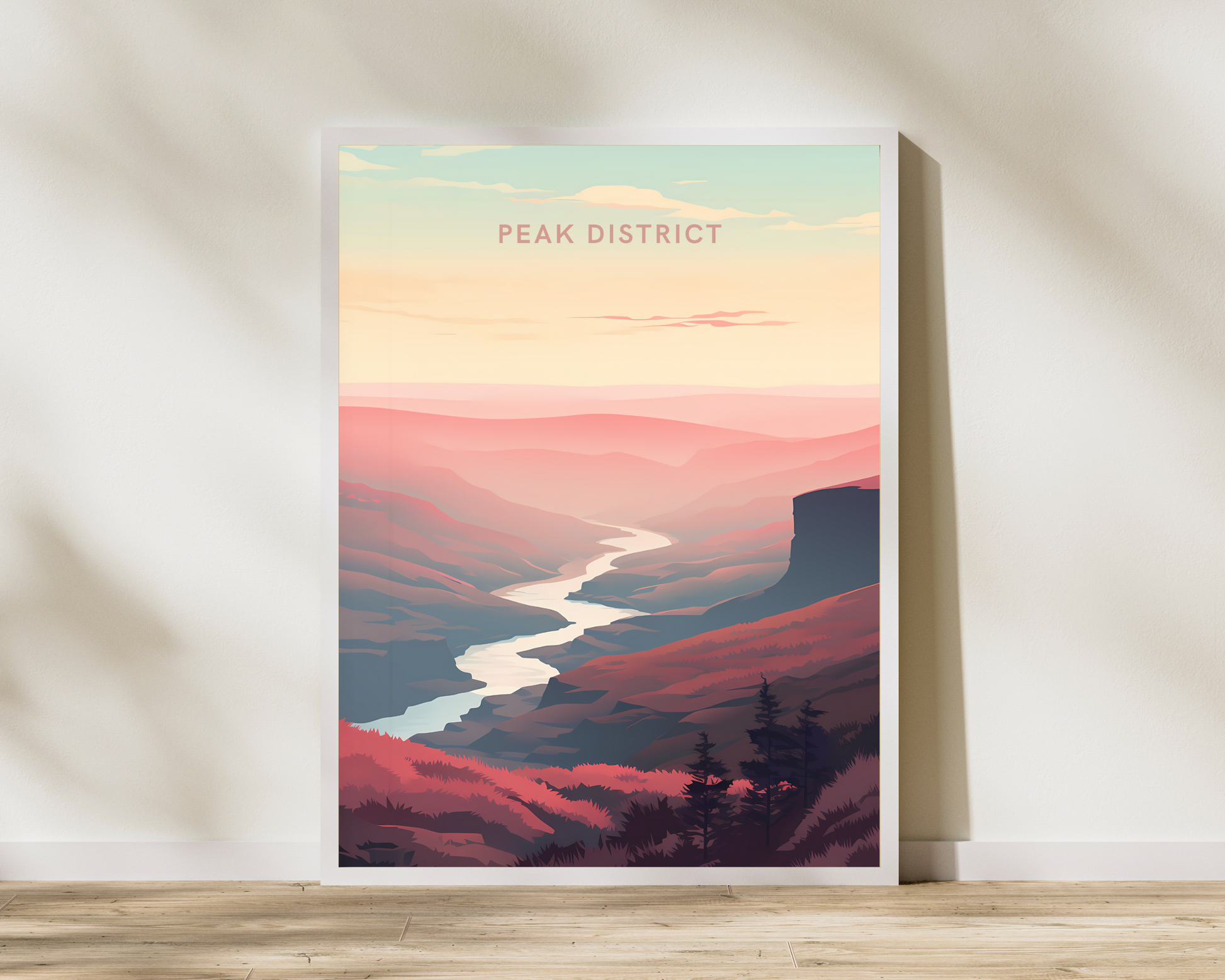 Peak District England Travel Poster Print - Pitchers Design