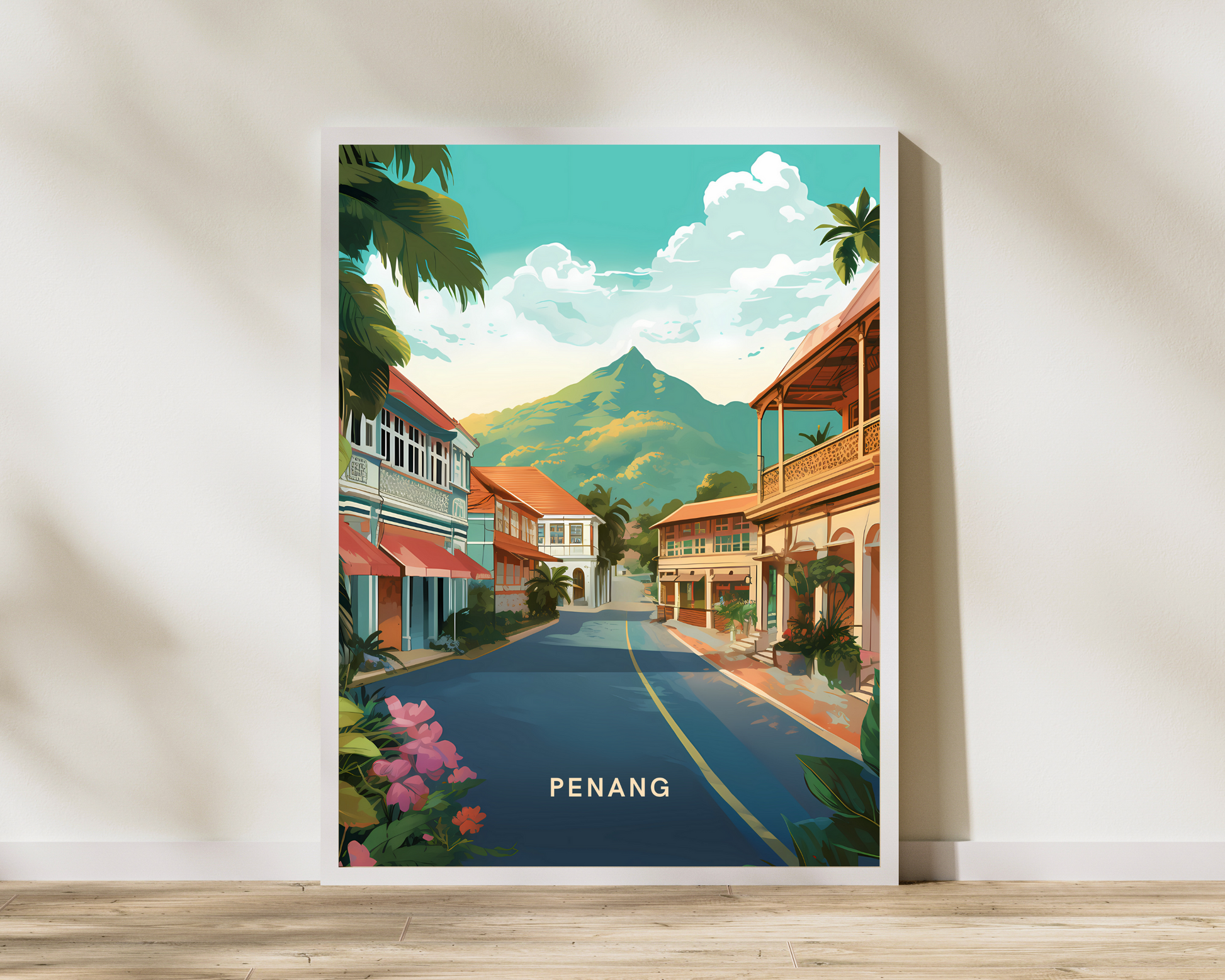 Penang Georgetown Malaysia Travel Poster Print - Pitchers Design