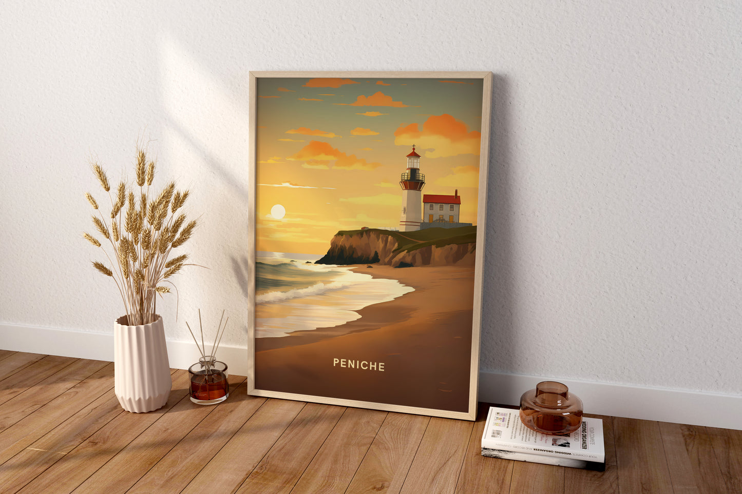 Peniche Portugal Travel Print Poster - Pitchers Design