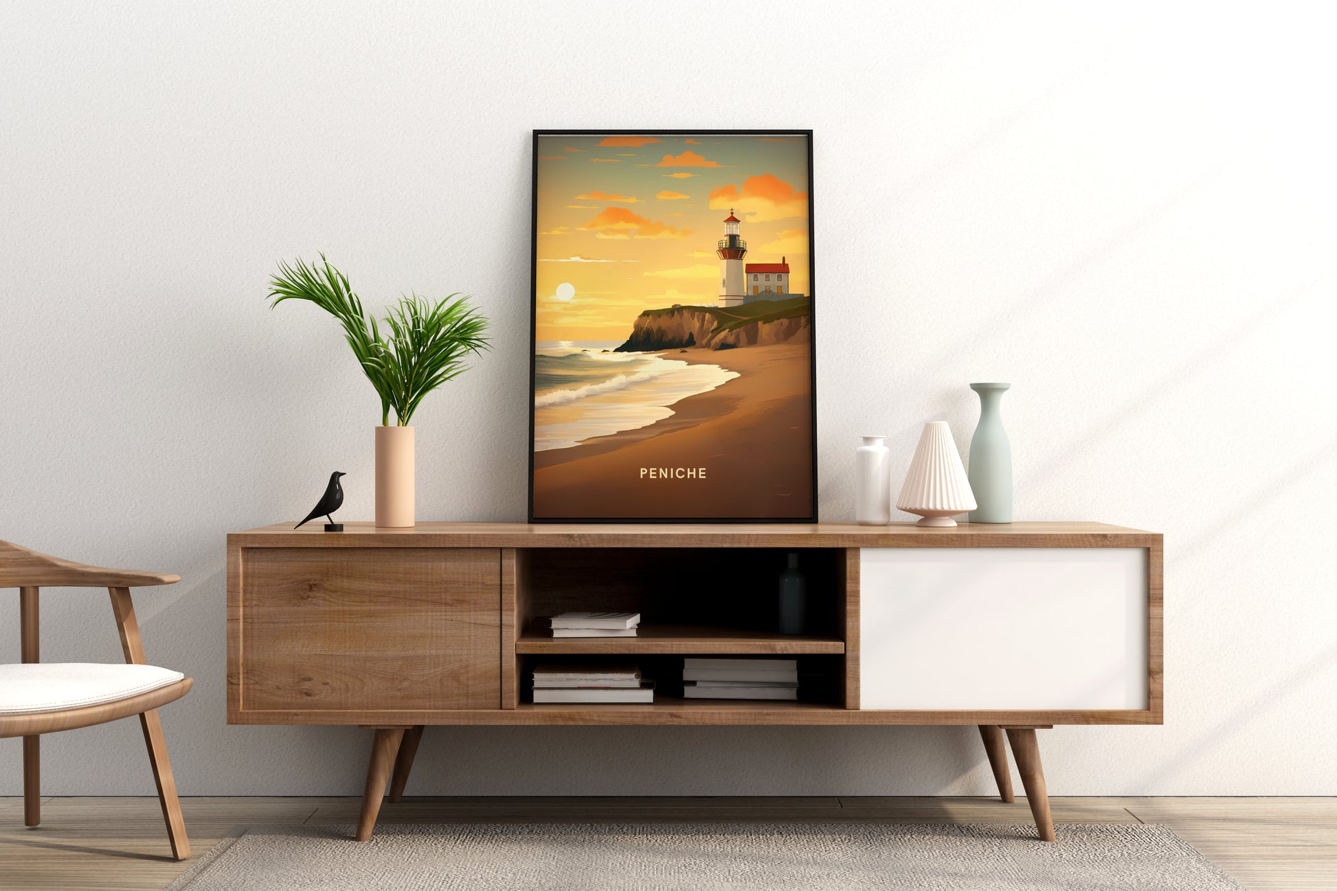 Peniche Portugal Travel Print Poster - Pitchers Design