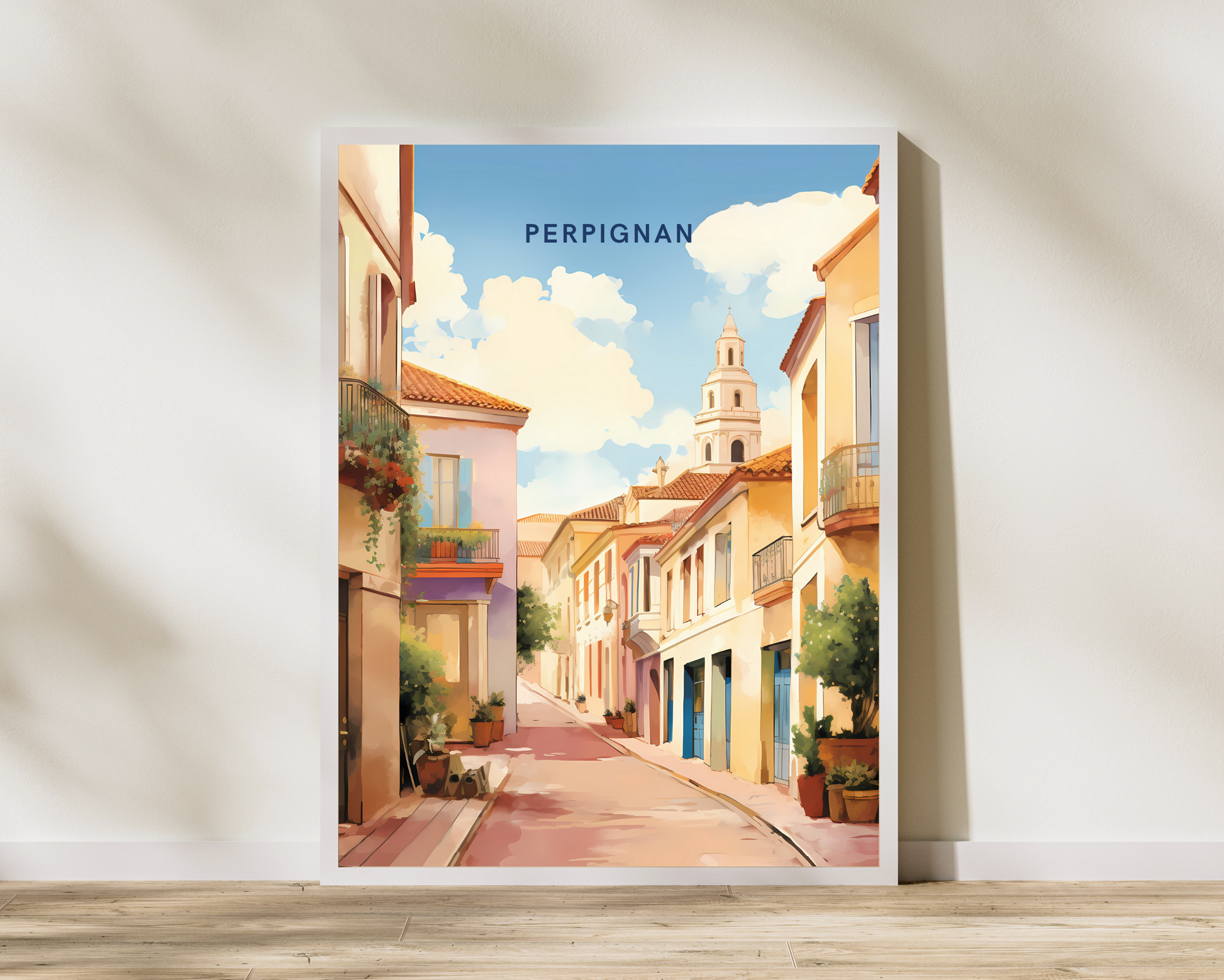 Perpignan France Travel Poster Print - Pitchers Design