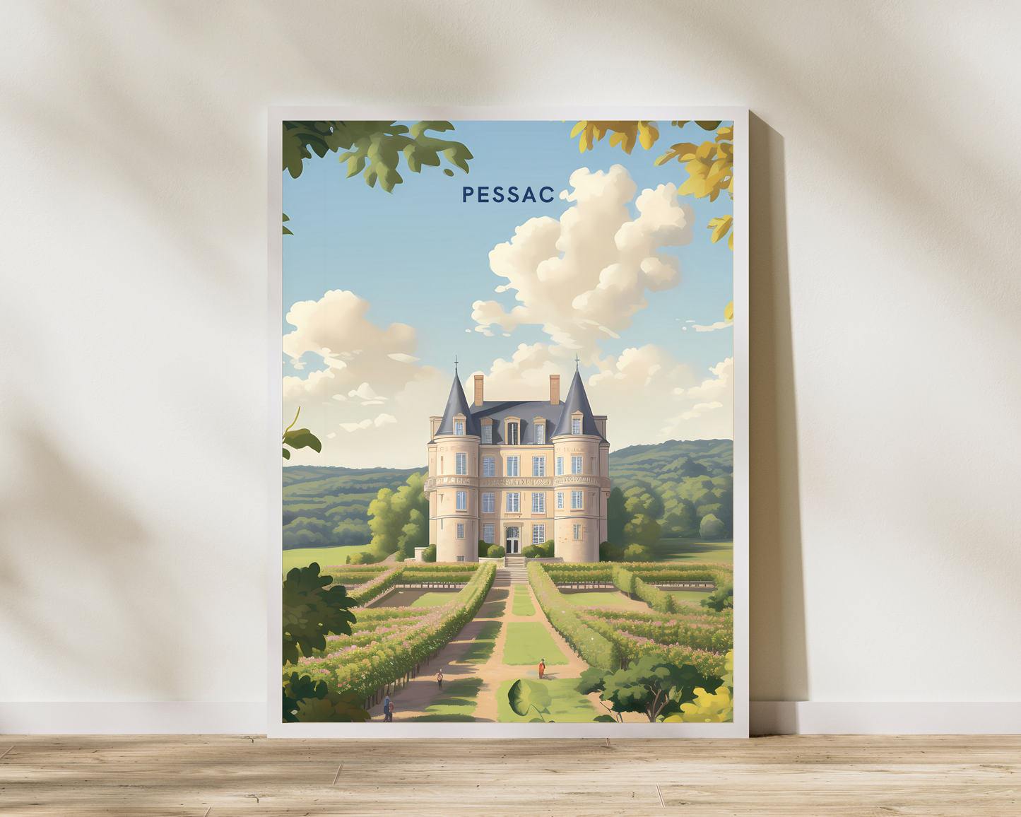 Pessac France Travel Poster Print - Pitchers Design