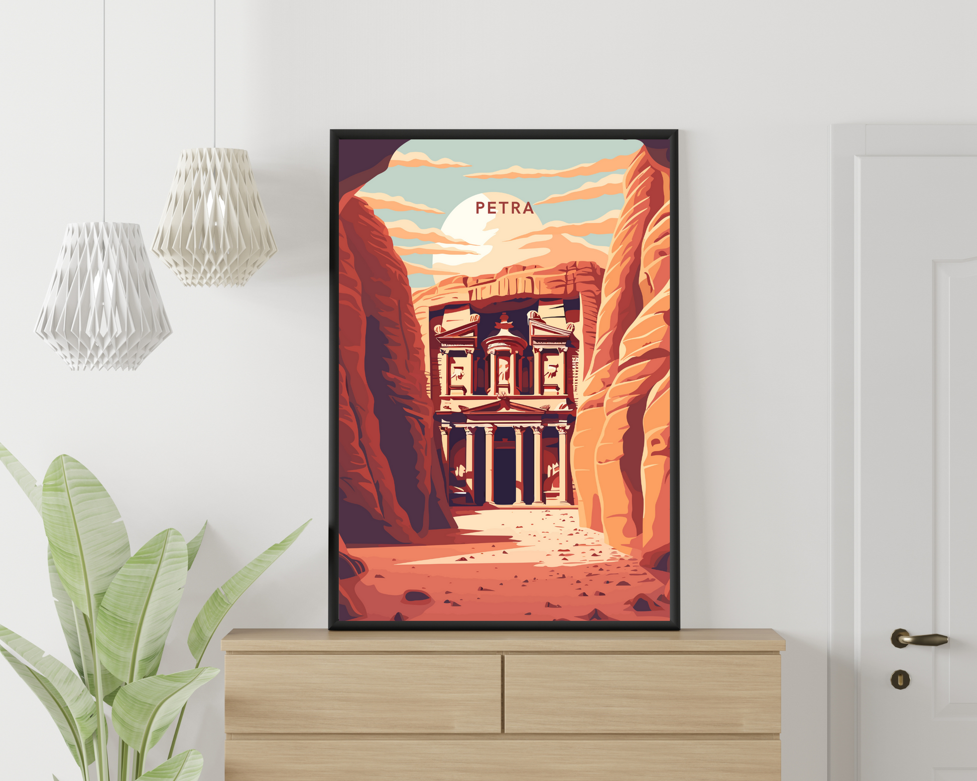 Petra Jordan Travel Poster Print - Pitchers Design