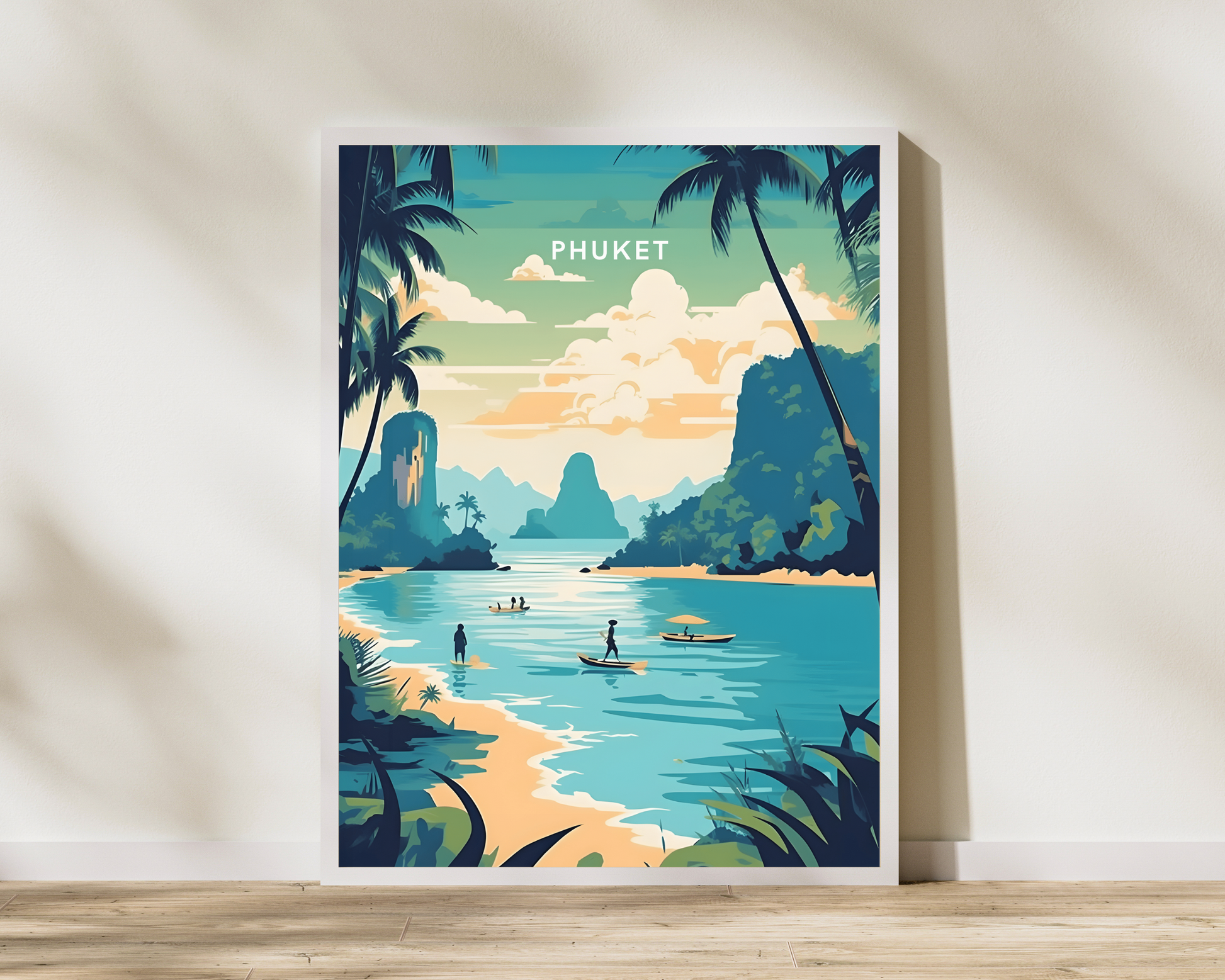 Phuket Thailand Travel Poster Print - Pitchers Design