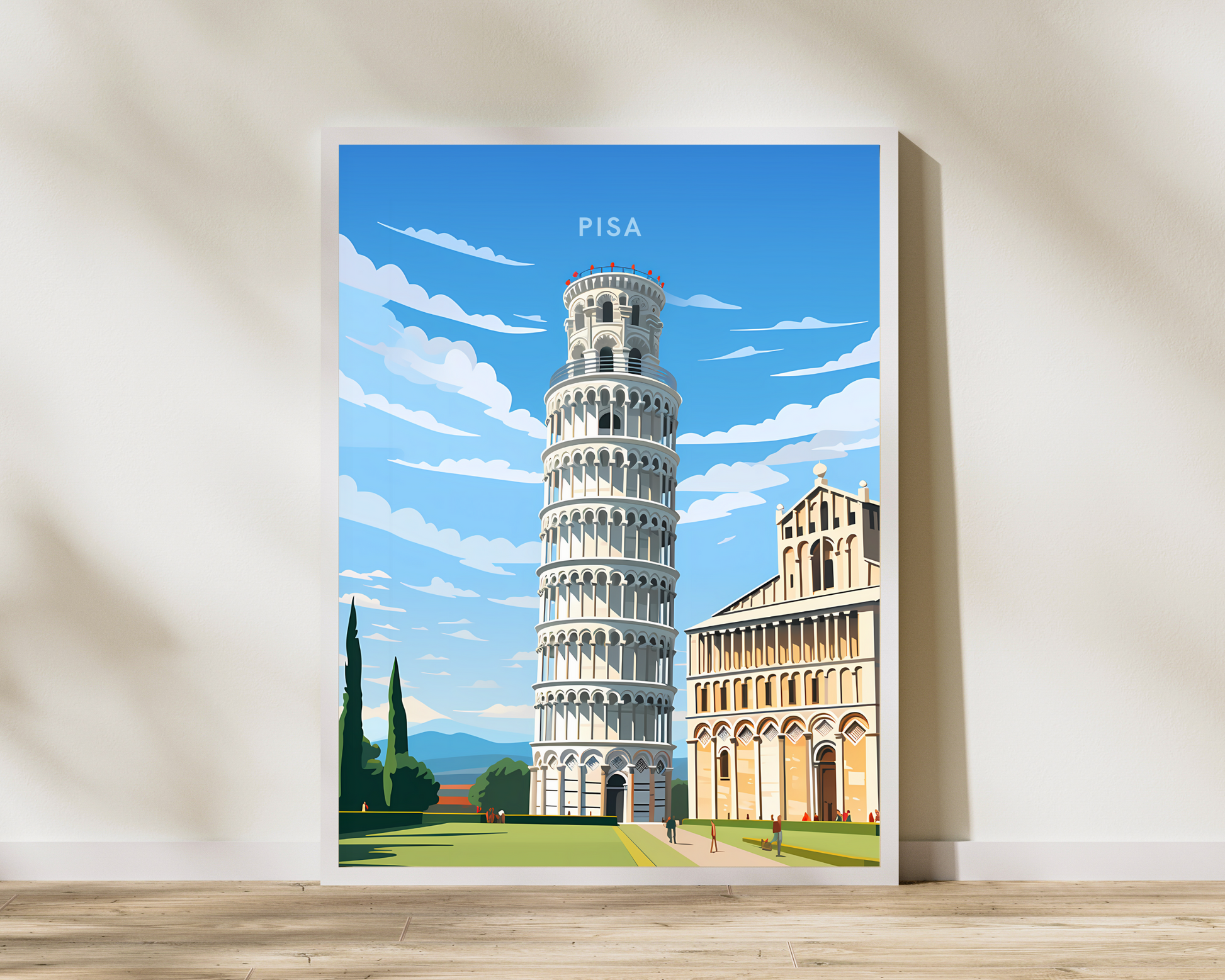 Pisa Italy Travel Poster Print - Pitchers Design