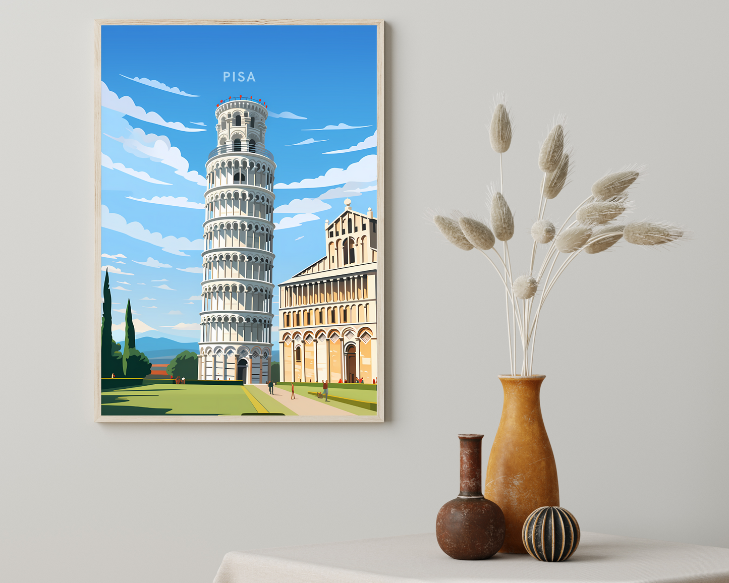 Pisa Italy Travel Poster Print - Pitchers Design