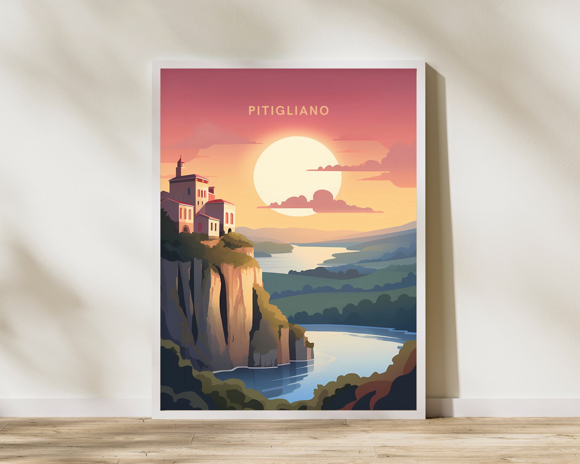 Pitigliano Italy Travel Poster Print - Pitchers Design