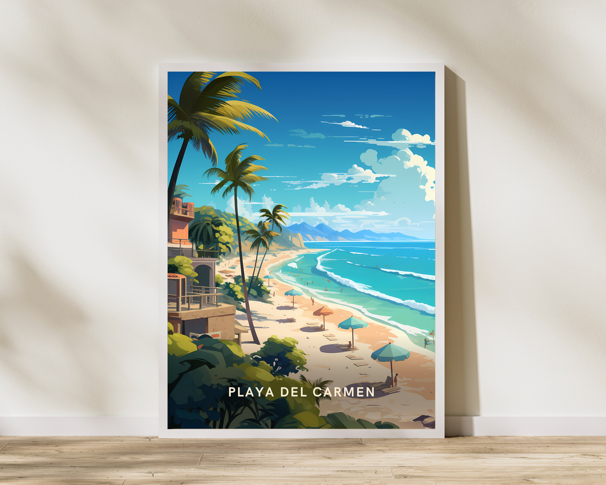 Playa Del Carmen Mexico Travel Poster Print - Pitchers Design