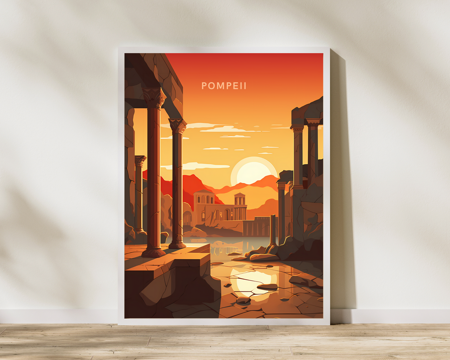 Pompeii Italy Travel Poster Print - Pitchers Design