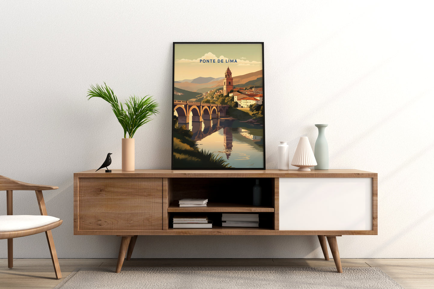 Ponte de Lima Portugal Travel Print Poster - Pitchers Design